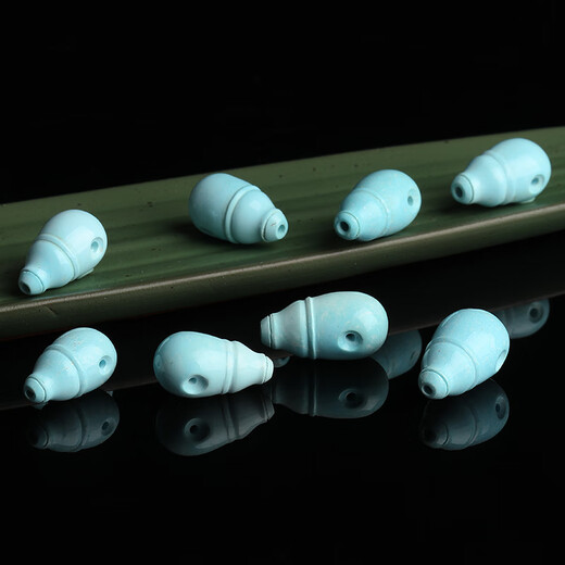 Yanyun Jewelry luxury collection grade turquoise tee single bead loose bead raw ore mirror high porcelain round bead crystal with bead pair hole 10-11mm