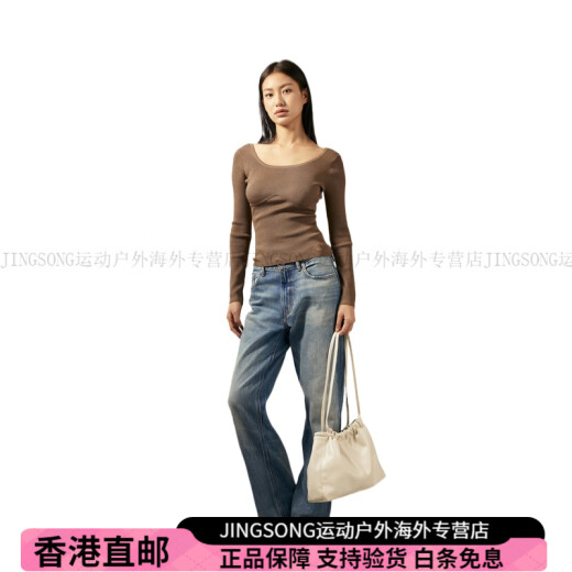Calvin Klein retro casual commuting niche pleated drawstring cloud bag one-shoulder handbag women's khakimi daily commuting PD7-khakimi