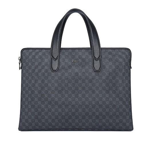 
Goldlion handbag horizontal large-capacity computer bag PVC men's bag business briefcase birthday gift gift business-PVC 13-inch large bag