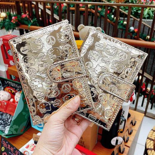 Drei-April Tiger Katie Golden Lucky Passport Pack Pack Air Ticket Clip Multifunktionales Reisedokument Aufbewahrungsbeutel Brieftasche Komplette Frauen Golden