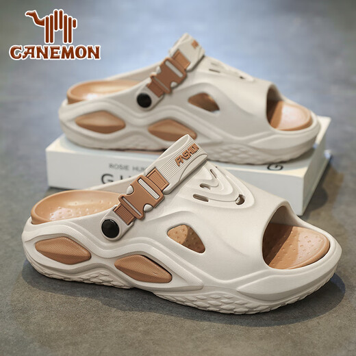 Pilot Camel Sandals 2025 Summer New Men's Hole Chaussures Place Outdoor Place non glissée, conduisant des sandales sportives à double usage, Khaki [Série 13568] 39-40 [La taille est trop grande, il est recommandé de prendre une taille plus petite]]