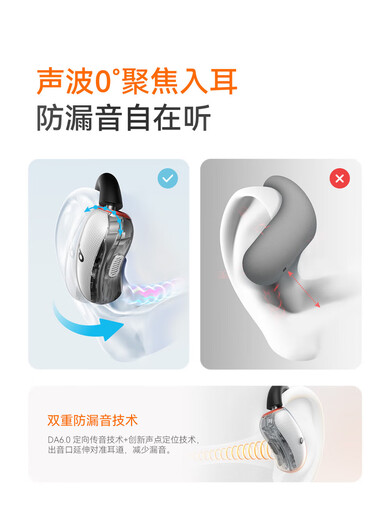 soundcore声阔【重磅上新】V40i潮音圈无线蓝牙耳机运动挂耳式开放式运动不入耳 [灵界白]复合大动圈