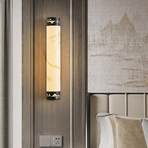 Recordando el pasado, las nuevas luces de pared simples de estilo chino, luces de pared de la sala de estar de tira larga, las lámparas de la cama del pasillo del corredor de estilo chino, las lámparas de la noche del dormitorio, 1048 modelos/arte de hierro + cubierta de lámparas de PC