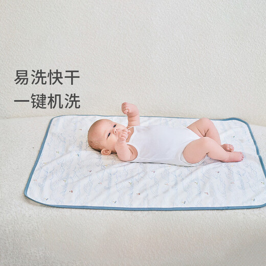 Nest Designs Baby Urin Septum wasserdicht und waschbares Neugeborenen-Baby-Windel- und Sommerwindelpad für doppelseitige Mittsommer-Serie S-Code (60*80 cm)