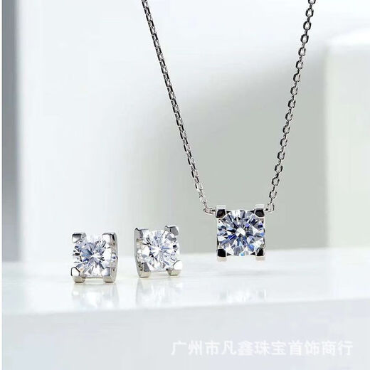 Chili 925 sterling silver diamond necklace for women rose gold color gold pendant bull head claw set diamond set chain 750 real diamond clavicle chain silver necklace