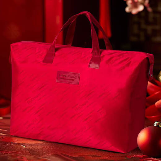 Ke Zhen thickened Oxford cloth storage bag handbag strong and durable large capacity wedding quilt storage bag wedding quilt bag red medium size 55X70 silk quilt 5-6 Jin Jin equals 0.5 kg, soybean quilt 5-6 Jin Jin equals 0.5 kg