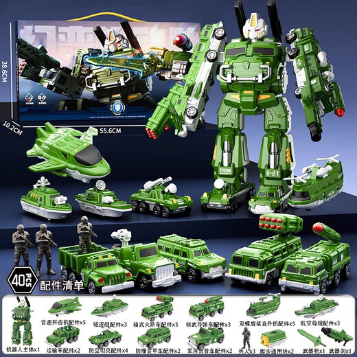 Mengduofu Kinder variabler magnetischer Roboterspielzeug 3-6 Jahre Deformed Toy Car Boy Boys Jungen Puzzle Geburtstagsgeschenk