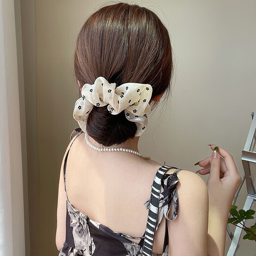 Strukturierte Polka Punkt -Mesh -Spitze Largedarm Haar Ring Stirnband Neues Brötchen Stirnband Pferdeschwanz Haarzubehör für Mädchen Haarseile Stirnband für Frauen 9757a Polka Punkte