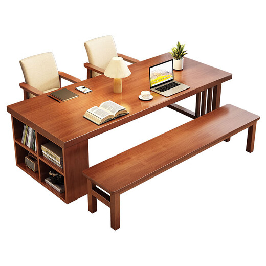 Mark Mu Liangpin Massivholz Tisch Esstisch Integrated Long Table Study Tisch Konferenz Tabelle Großer Board Tabelle C9904 Grau 2,0 m