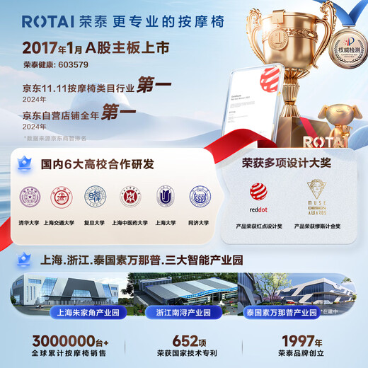 RONGTAI Massage Chair Home Full Body Massage Luxury Space Capsule 2025 Top Ten Brand Massage Gifts for Parents Birthday Gifts National Subsidy S56 Gray Brown