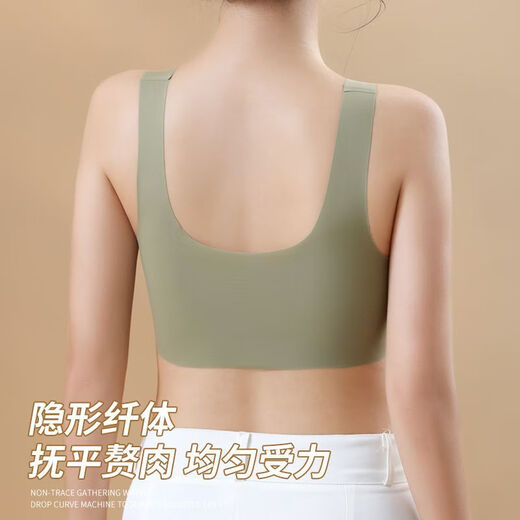 La ropa interior sin trazada de Victoria para la copa fija de las mujeres con senos grandes, pequeños y superportados en verano, delgados cómodos deportivos y belleza. Milk White + Milk White [2 piezas] M Tamaño [80-100Jin [Jin es igual a 0,5 kg]]