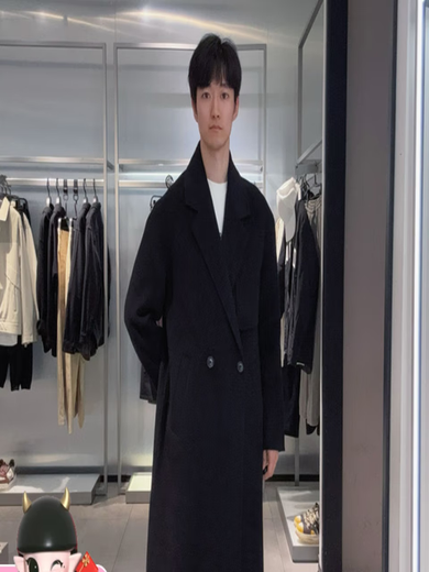 PEACEBIRD Men's Simple Fashionable Coat B1AAE4B01 Black M