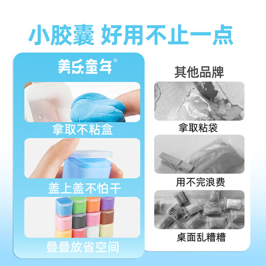 Meile Childhood Capsule Clay Ultra-Licht Ton 12 farbige Kinder bunte Schlamm Handgefertigte DIY ungiftige antibakterielle Kindergarten Spezielle Babyspielzeuggeschenke Nicht-Stick-Hand-Ton-Sicherheit Plasticine Set