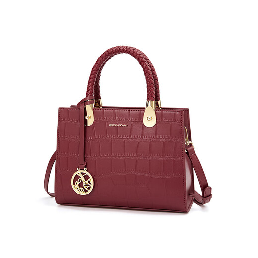 Red Dragonfly (RED DRAGONFLY) women's bag leather shoulder crossbody tote handbag as a Valentine's Day, New Year's and birthday gift for my wife Qiji Red