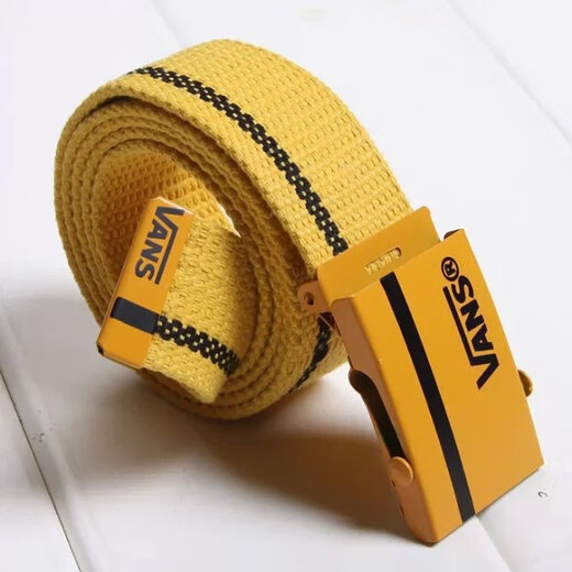 New Korean style belt men's automatic buckle trendy letter belt boys belt trendy student youth belt VA white 110cm