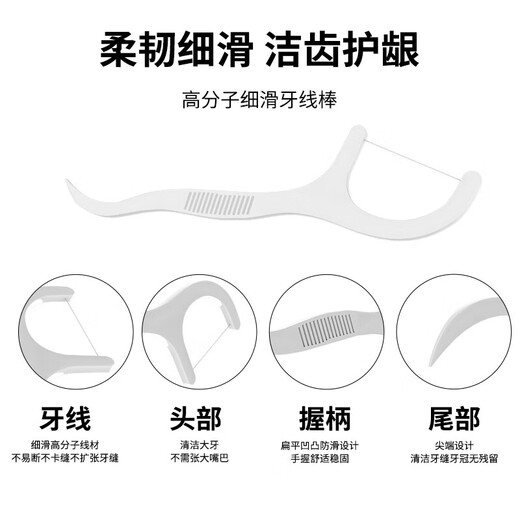 【京东物流】盒装牙线棒超细清洁口腔便携盒装牙签 特惠10盒500支装