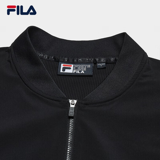FILA Official Men's Woven Jacket 2025 Autumn New Simple Basic Business Commuting Casual Jacket True Black-BK L 175/96A/L