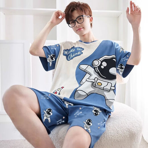 Zipjbx shorts à manches courtes pyjamas masculins pour l'été en liberté plus taille décontractée et à la mode.