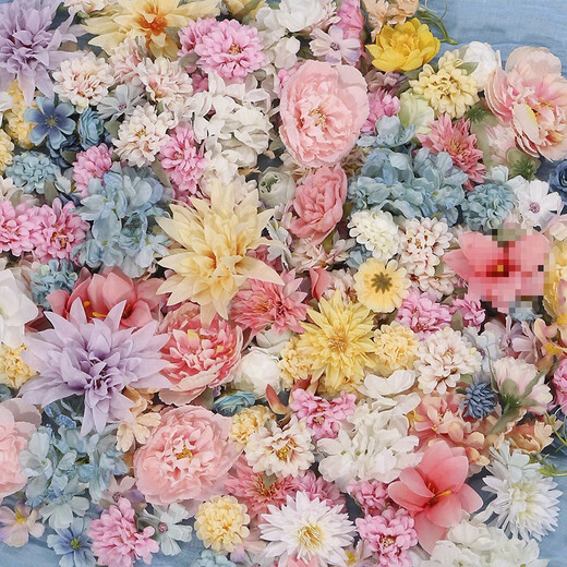Xuanluo Zhenpin small flowers mix and match 20 silk flowers artificial flowers diy handmade hairpin headdress garland wrapped flowers flower wall decoration 3-10CM large, medium and small random mixed flowers 20