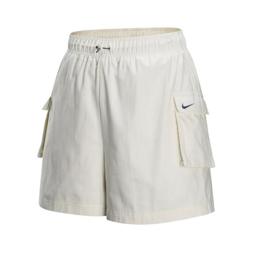 耐克（NIKE）运动裤女裤夏季新款休闲裤梭织透气宽松训练短裤DM6248-100 IH9273-047珍珠灰 M