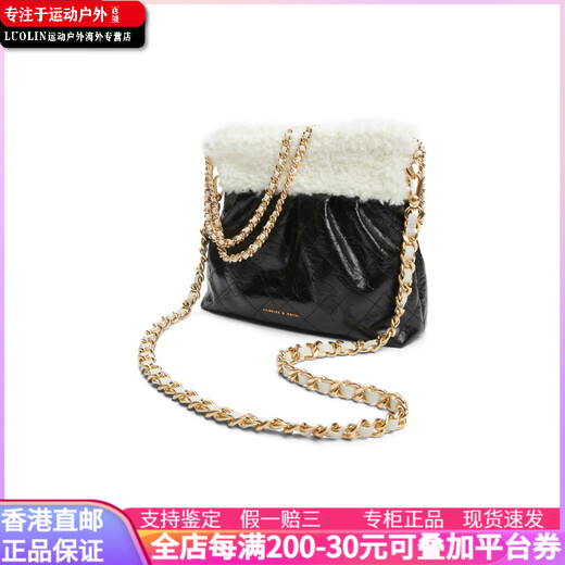 Calvin Klein小ck 夏新链条百搭款 棉 腋下流浪包托特包Tote包购物袋单肩包 女 Noir黑色 基础装(包)