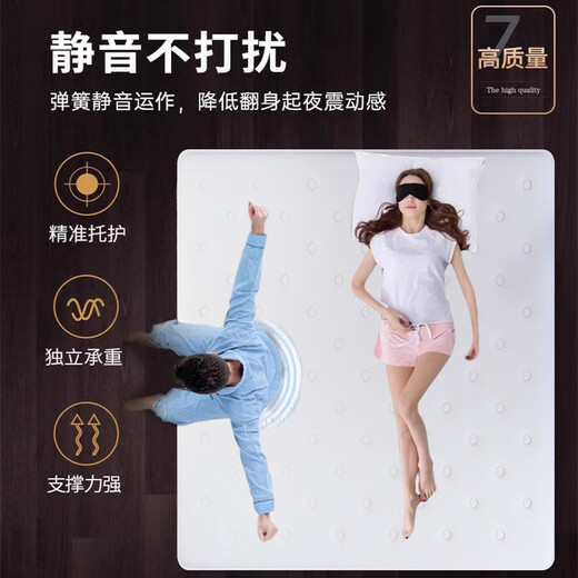 SHARENOW希尔顿五星酒店乳胶记忆棉卷包独立弹簧席梦思主卧床垫超软30CM厚 适中A款【客房舒睡】约20cm厚 1350mm*1900mm