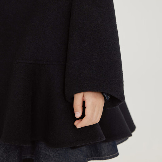 Jnby by JNBY New model Jiangnan Buyi children's winter woolen coat 1N0810380 001 black 110cm