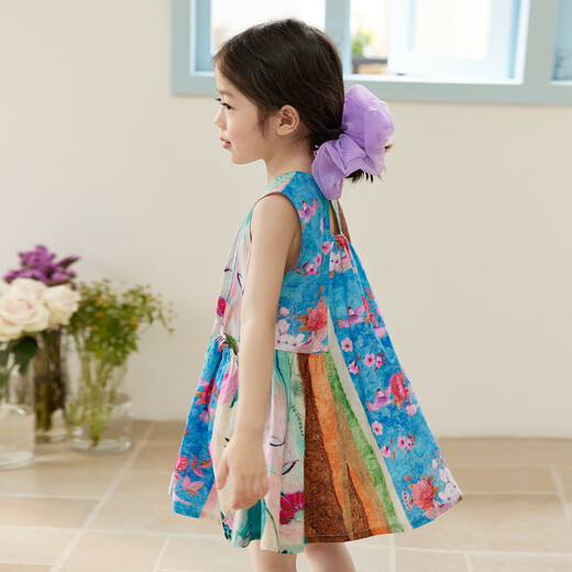 LUSON LITTLE O BAO Ropa para niños Pintura al óleo para bebés Summer's Summer's Flin Style 2025 NUEVA GIRL MONET MONET Garden Skirt