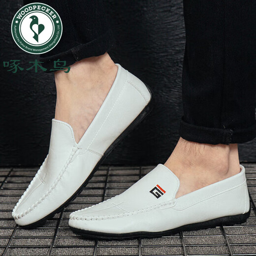 Specht Frühling und Herbst 2025 Neue Doudou -Schuhe Herren Lederschuhe Koreanische Version Fahren Faule Schuhe Soziale Trend Casual Herrenschuhe gelb 9880 42
