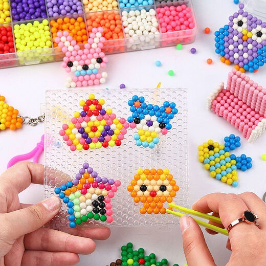 Zhui Bird Luminous transparent Wassernebel Magie Perlen Kinder kreative DIY-handgefertigte pädagogische Spielzeuggeschenke für Jungen und Mädchen 3-6 Jahre alte Wasser Kleber Perlen Süßigkeit Style 24 Farben 2400 Tabletten