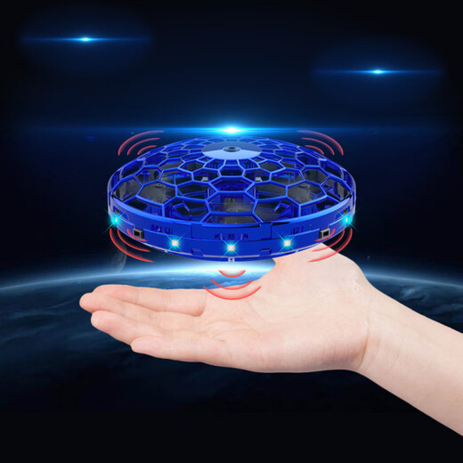 Linda máquina de detección inteligente del hogar Máquina de pelota voladora rodeando bola voladora flotando y volando juguete para niños ovfo boy mágico de 6 años de edad [azul] versión mejorada - sensación de evasión de obstáculos inteligentes + yo