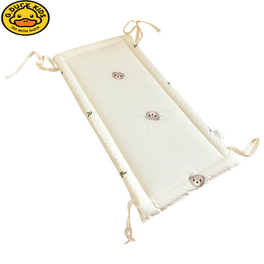 G.DuckKids Crib Pure Coton lit Surround Newborn Baby Cartoon broderie amortissant Sac mou Enfants Enfants Anti-Collision Strip Anti-Fall Fence Fence TULIP Hauteur 28cm 140cm1 Piece