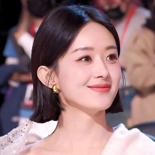 Ruihongxiang 999 sterling silver earrings water drop circle metal earrings light luxury high-end temperament earrings 2025 hot style earrings 999 sterling silver earrings - large gold - water drop earrings