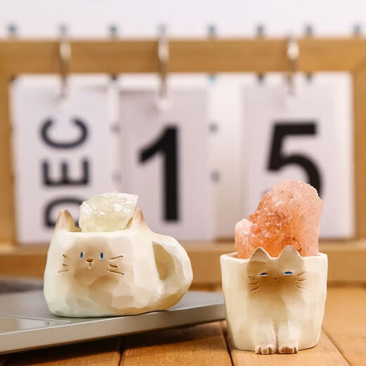 
Cute Fuduoduo Crystal Blind Box Multi-Style Cartoon Animal Desktop Ornaments Cat Blind Box Crystal Blind Box #1 Single Box