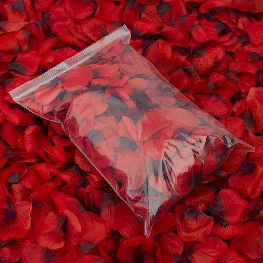 Simulierte Rosenblätter Hochzeit Hand verstreute Hochzeitsraum KTV Bar Bekenntnis Vorschlag Valentinstag Dekoration Dekoration Rose rot über [999 Stücke]