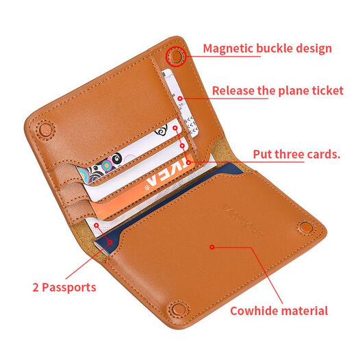 Eine Brieftasche Herren-Kaufläden Passportbag Air Ticket Clip Travel Dokument Aufbewahrungsbeutel Multifunktionskartenbeutel in Übersee Passport Bag tragbar schwarz