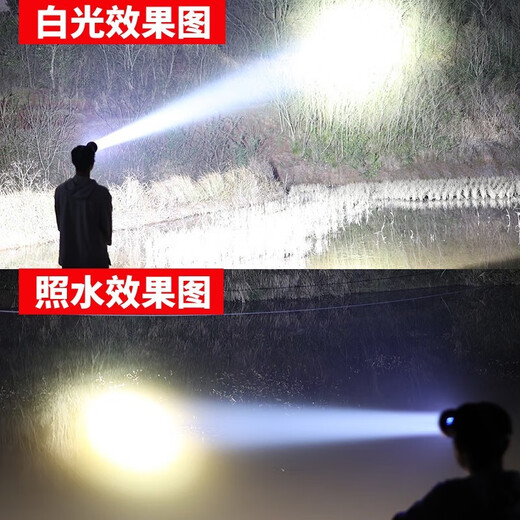 古慕妮强光头灯充电超亮头戴式电筒超长续航大功率远射户外大功率 激光式头灯9930白光-21700锂电