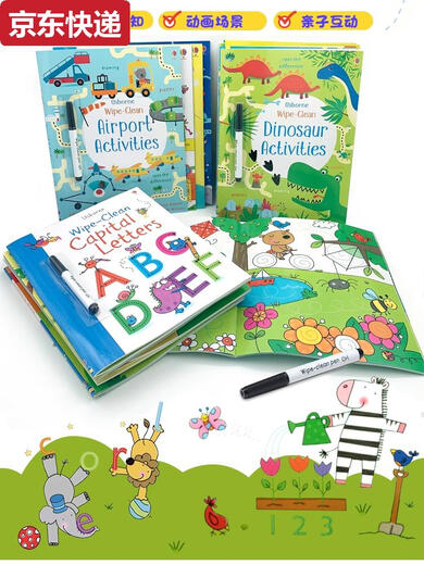 Tkhe Kindergarten -Stiftkontrolle Training Einführung zum Üben von Kopiebuch Kinder Englisch Alphanumeric Trace Book Praxis 4 -jährige 3 Baby zufällig übereinstimmt - 10 Bücher für Mädchenthemen - keine Farbbox