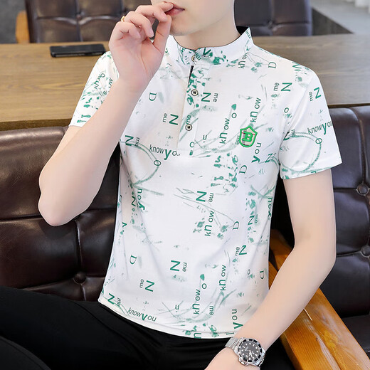 UNIQLO 2025 new summer half-sleeved men's short-sleeved polo shirt T-shirt trend F9215 green L