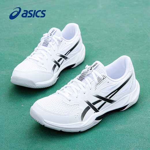 ASICS Badminton Shoes GEL-ROCKET 12 Men's and Women's 2025 New Official Flagship Training Shoes White/Black-101 42