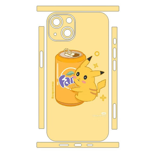 Applicable to iPhone13Mini mobile phone back case back film Apple 12Promax cartoon full body sticker customized color film 14117 iPhone 12 Mini