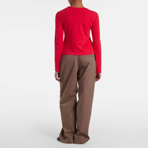 
The Row Seruni cotton knitted T-shirt P01035335 Red XS CN 160/84