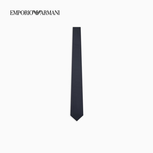 EMPORIO ARMANI/阿玛尼官方旗舰新款男士桑蚕丝箭头型手打领带秋季 FC099-黑色 均码