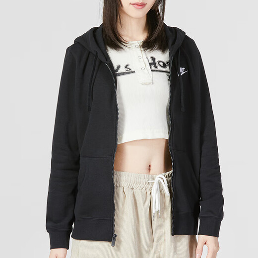 Nike (Nike) Offizielle Paarjacke, neue lässige, lockere Sportswear, das Training von Herren und Frauen mit Kapuze, Paar im schwarzen/einteiligen S-Stil [165-170 cm/90-110jin [Jin ist gleich 0,5 kg]]]