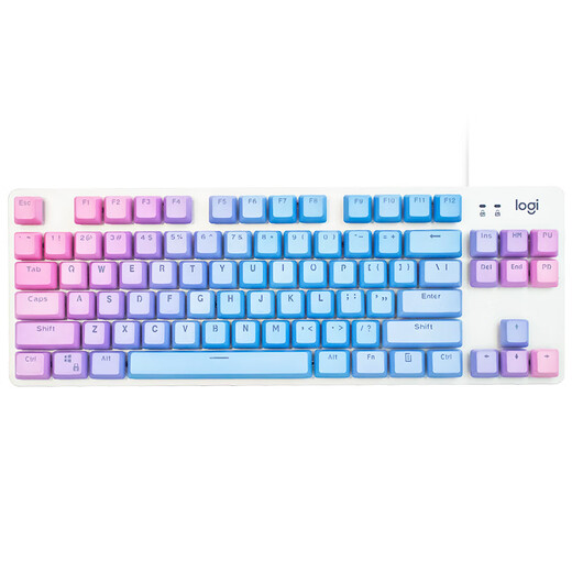 Logitech K835 Custom KeyCap E-Sports Game Business Office 84 Ключ-проводной мини-механическая клавиатура K835+ Blue Aphrodisiac Keycap White Blue Wasf