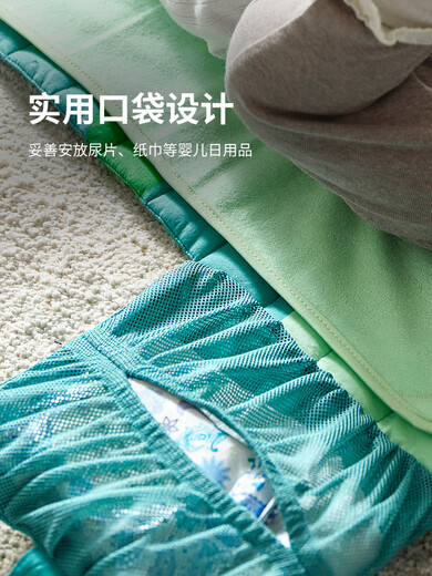 IKEA (IKEA) GRONFINK baby changing mat baby portable diaper changing mat foldable/green 70x35cm