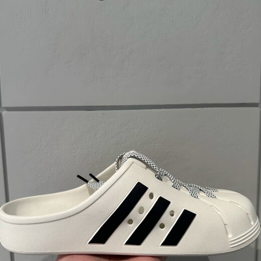 阿迪达斯 （adidas）ADILETTE CLOG 白色 洞洞运动休闲拖鞋 JH9849 JH9848黑色 39 支持鉴定