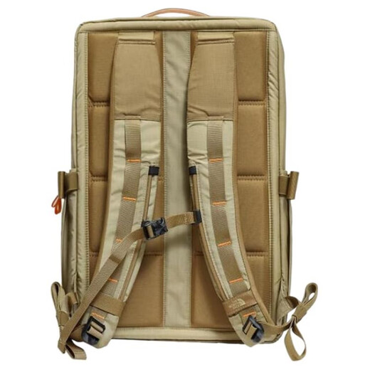 北面（The North Face）品牌Logo拉链开合涤纶（聚酯纤维）双肩包常规男女同款情侣款卡其 卡其色