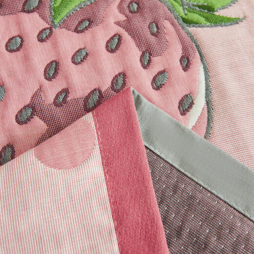 Pure cotton gauze bath towel new adult and children cartoon large towel absorbs water, quick-drying and does not shed lint, cotton bath wrap Strawberry Elf Hongsen 500g75cm*160cm one piece