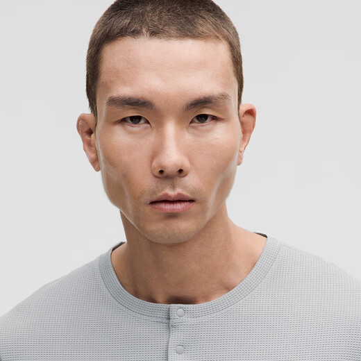 LululemonShift Stitch Men's Classic Cut Long Sleeve Henley Shirt Raw Linen XS